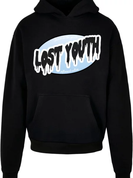 Lost Youth Mikina Invest světlemodrá / černá bílá