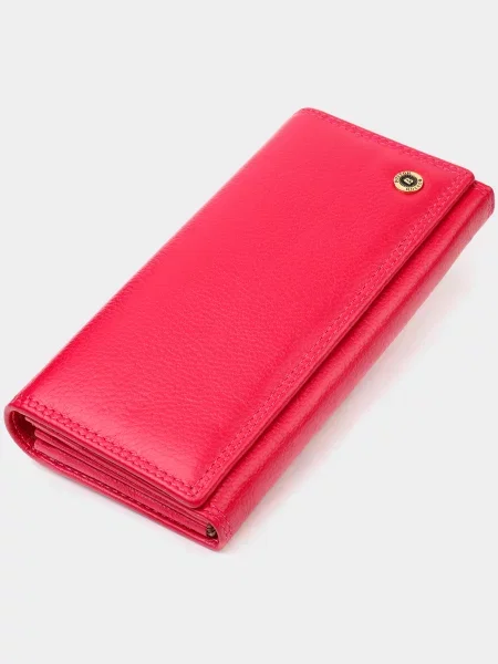 Кожаный кошелек Boston Leather Accessories розовый