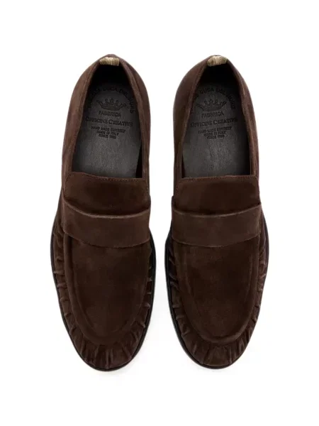 Pantofi loafer Officine Creative cu volane maro