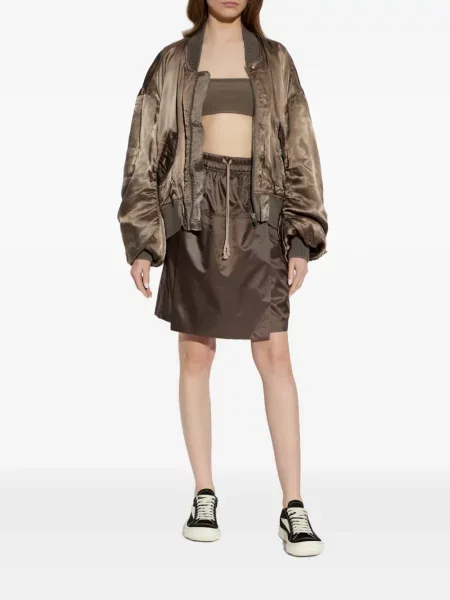 Top Rick Owens tricotate cu nervuri maro