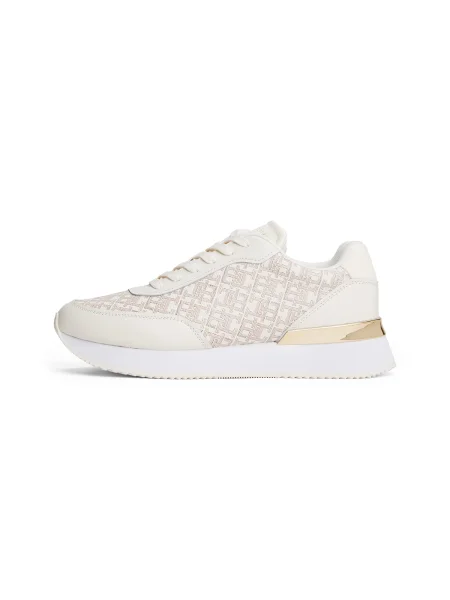 Tommy Hilfiger Sneakers Chic Monogram Runner Écru bej
