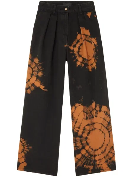 Blugi cu picior larg Alanui cu imprimeu abstract negru