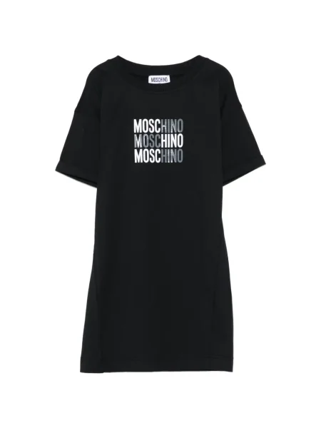 Sukienka koszulowa dziecięca Moschino czarna