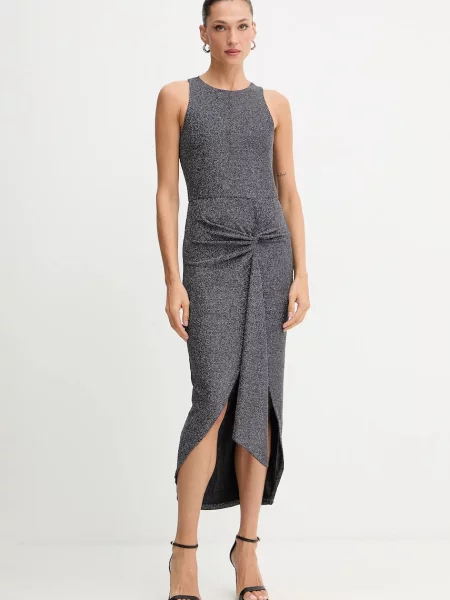 Obleka Patrizia Pepe srebrna