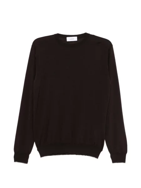 Lung pulover Lardini cu decolteu rotund maro