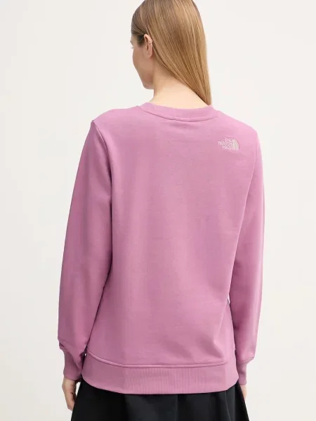 The North Face bluza z bawełną Drew Peak Light fioletowa
