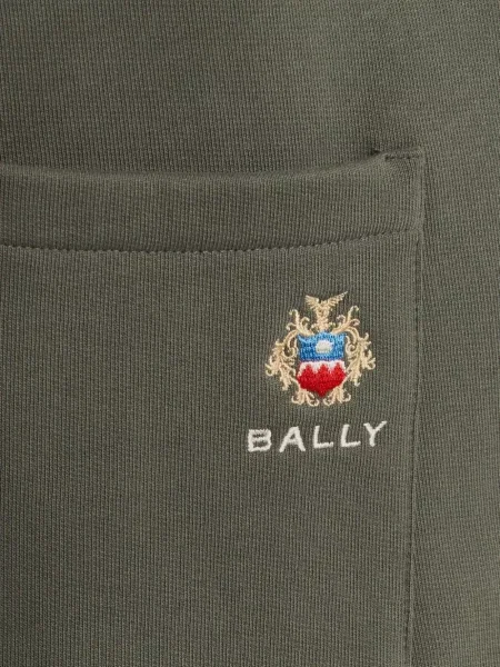 Pantaloni sport Bally cu broderie verde