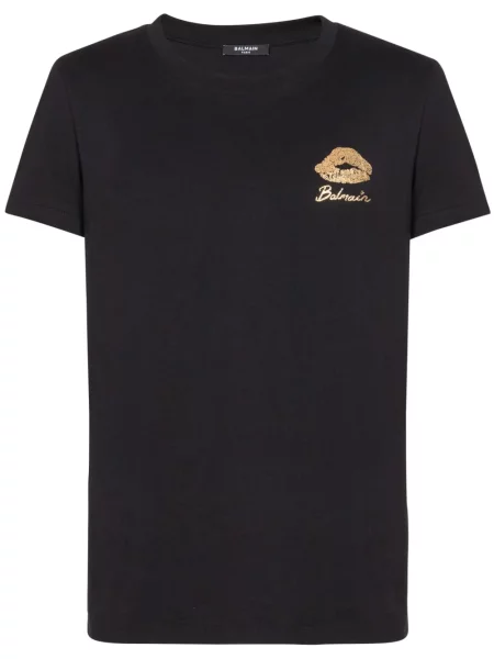 Tricou Balmain cu imagine negru
