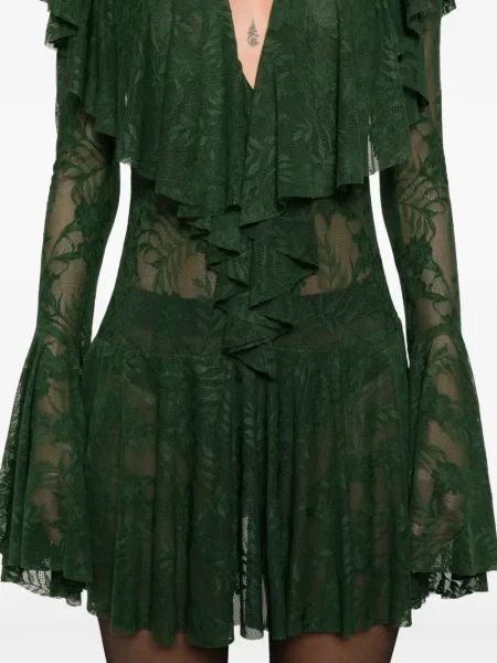 Rochie maxi Norma Kamali lungă de costum verde