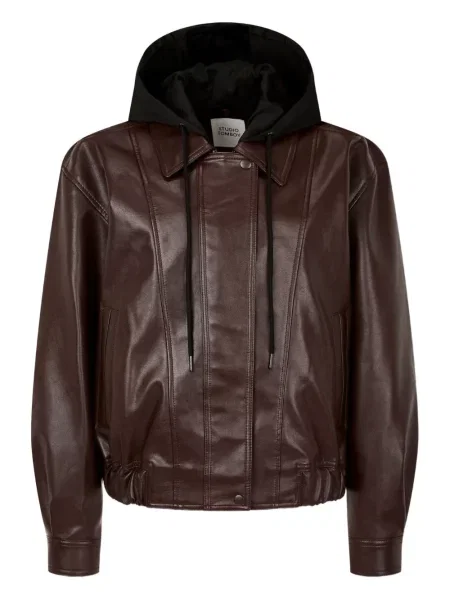 Geanta de piele Studio Tomboy cu glugă maro