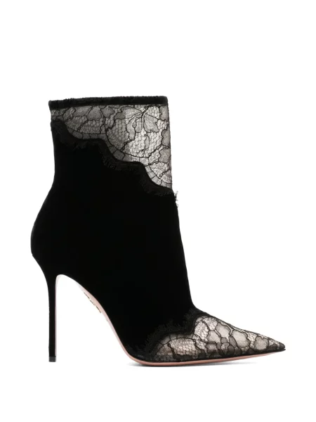 Кадифени боти Aquazzura черно