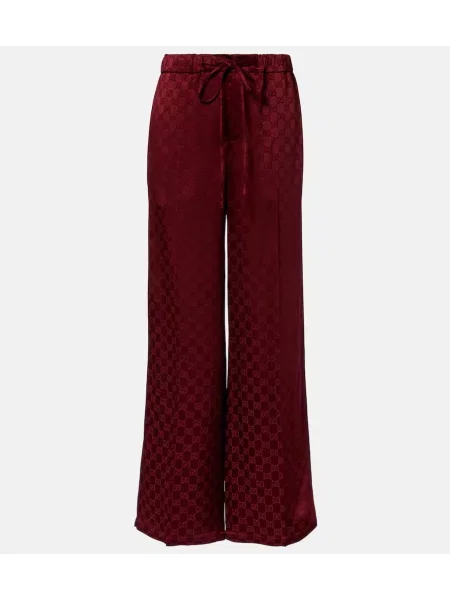 Satenaste hlače Gucci bordo