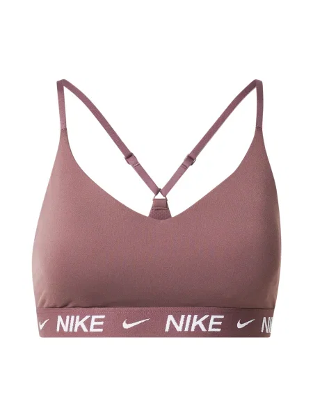 NIKE Sutien sport Indy maro alb