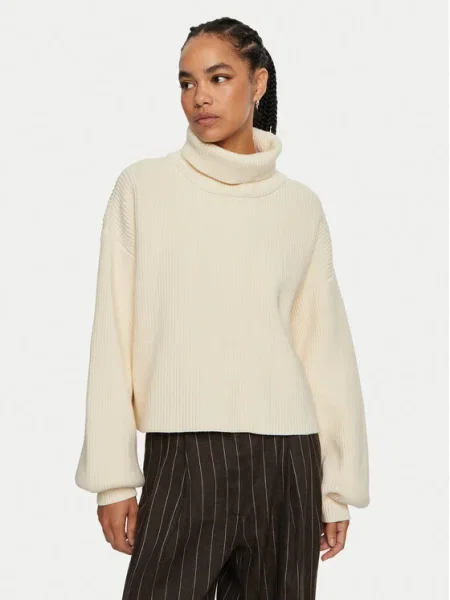 Gestuz Bluză cu gât Meba Bej alb