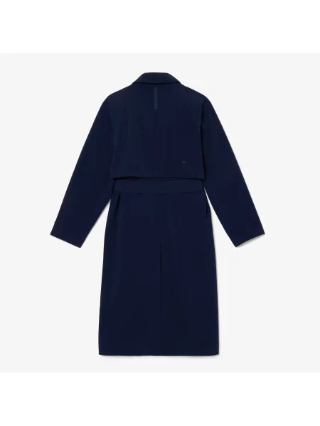 Lacoste Dwuwarstwowy Płaszcz Typu Oversize Z Piki Lacoste granatowy