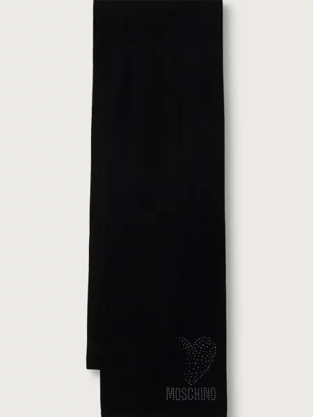 Moschino fular lână negru