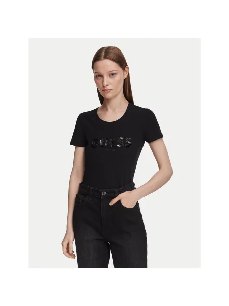 Guess T-shirt Slim Fit crna