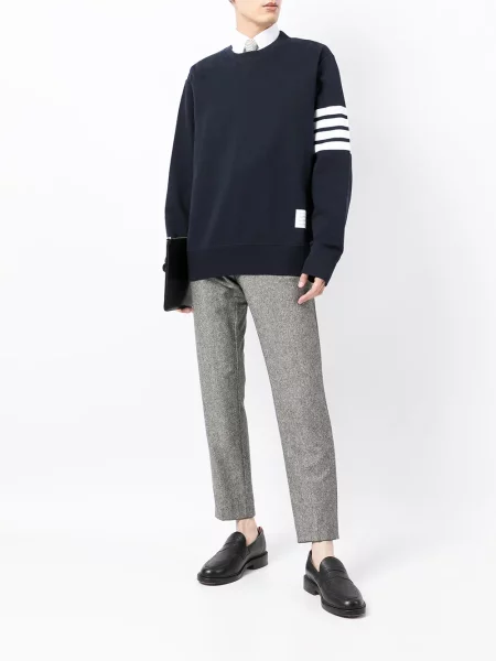 Dryžuotas džemperis Thom Browne mėlyna