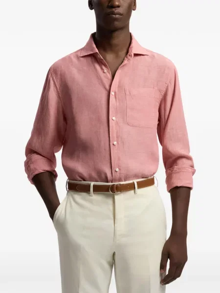 Dlouhá košile Ralph Lauren Purple Label s kapsami na rukávech fialová