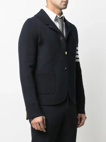 Pletené sako Thom Browne modré