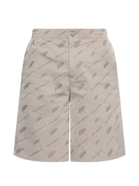Pantaloni scurți Off-white cu imagine alb