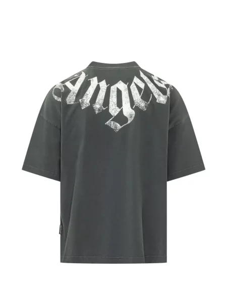 Tricou Palm Angels cu autograf gri