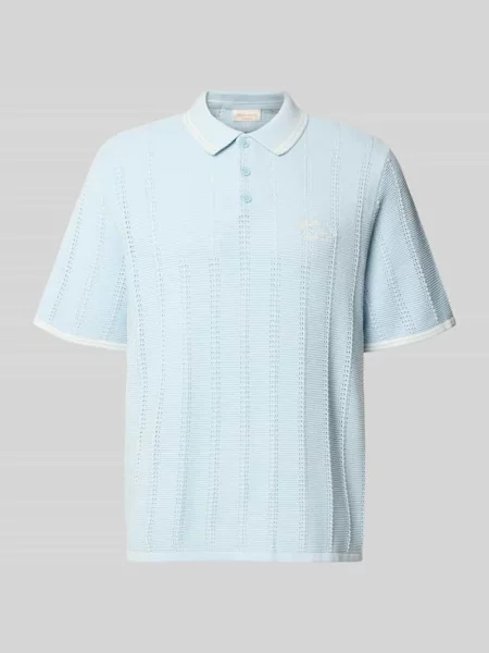Koszulka polo w dzianinowej optyce krój regular fit model Menton' Jack & Jones