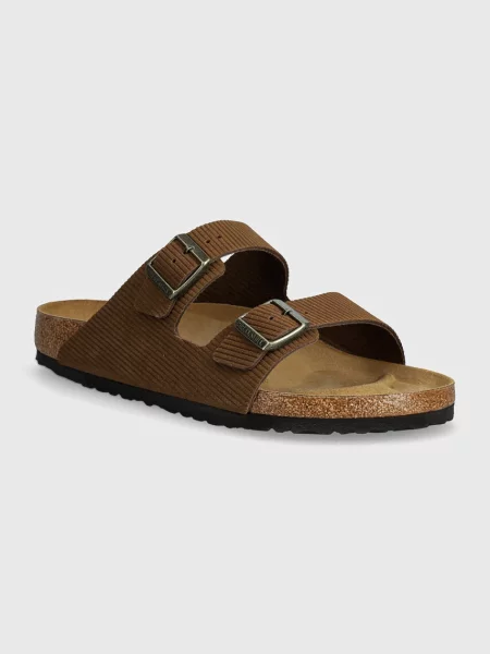 Birkenstock Semišové šľapky Arizona hnedá