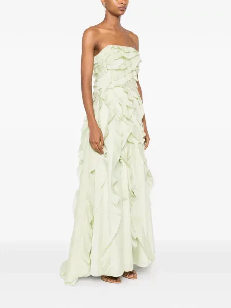 Rochie Aje cu volane verde