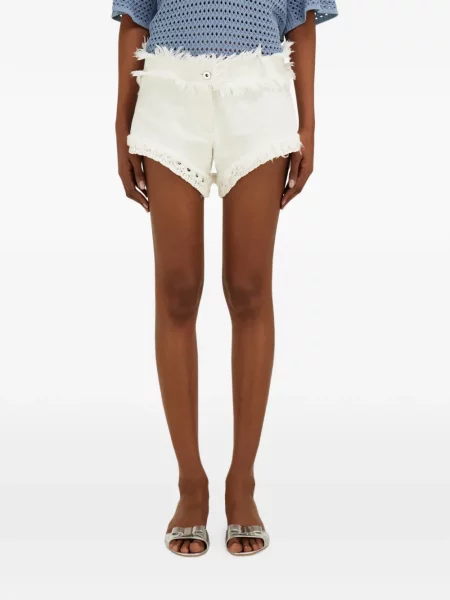 Pantaloni scurți din denim Ferragamo alb