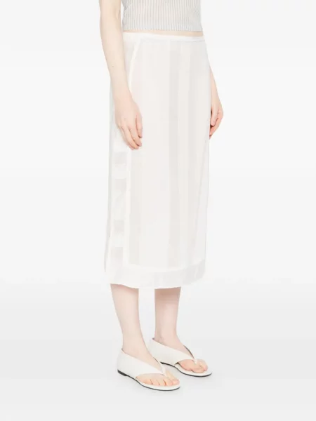 Fustă midi Low Classic clasică alb