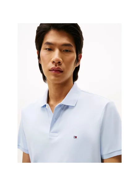 Tommy Hilfiger polo gładki niebieski