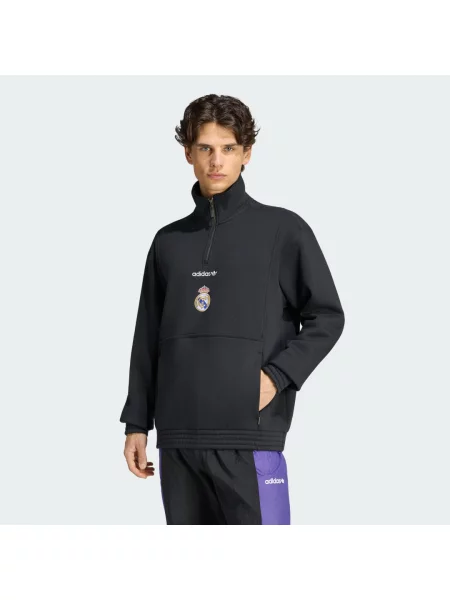 Mikina Real Madrid EQT s polovičním černá