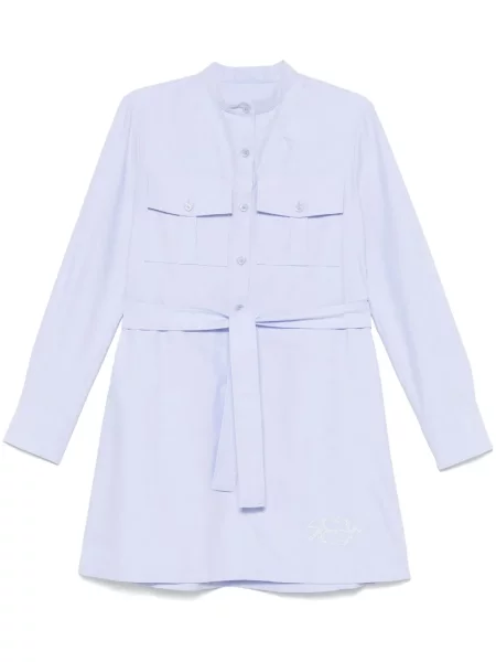 Haftowana mała sukienka mini Givenchy garniturowa niebieska