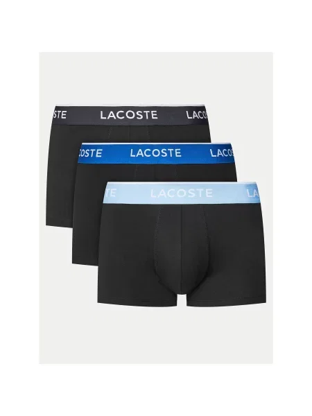 Lacoste Σετ μποξεράκια 3 τμχ μαύρο