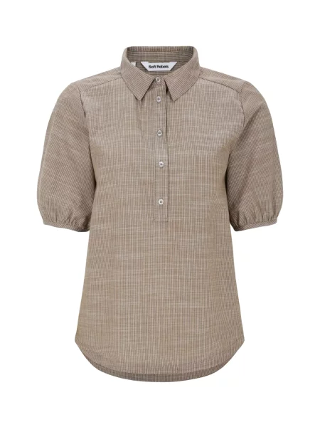 Soft Rebels Tricou SREbbi închis maro