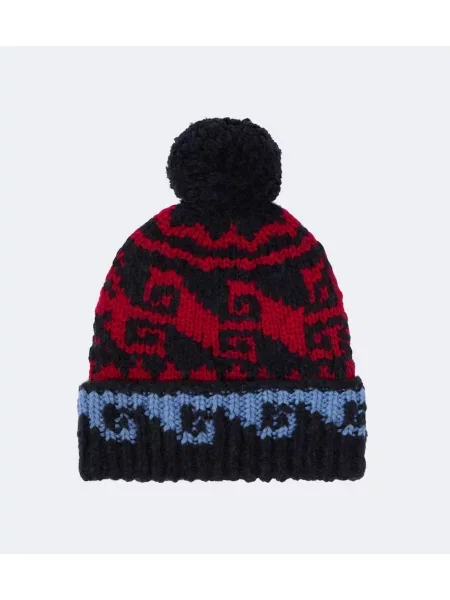 Căciulă Moncler Grenoble de lână roșu