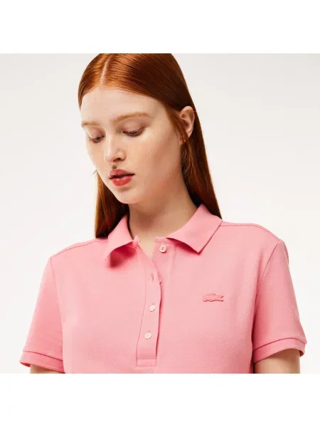 Lacoste поло Slim Fit рожеве