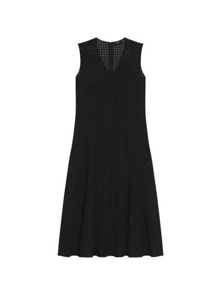Rochie midi Theory cu decolteu în V negru