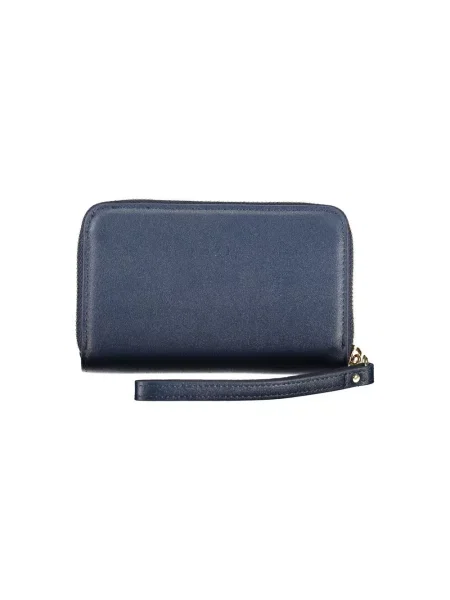 Lniany portfel Valentino Bags niebieski