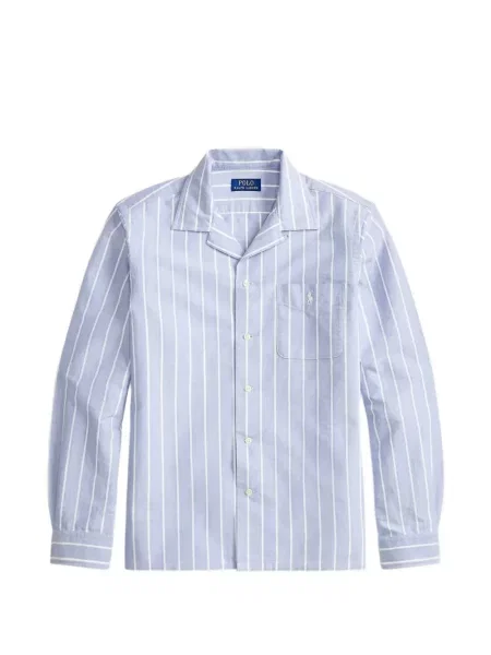 Cămașă Polo Ralph Lauren cu broderie cu dungi clasică albastru