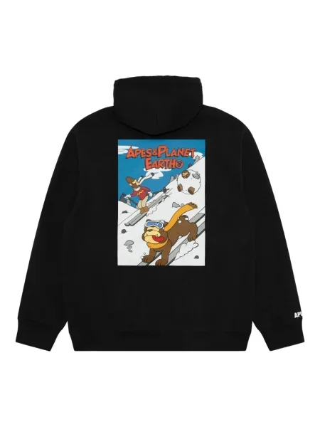 Суичър с качулка Aape By *a Bathing Ape® с принт черно