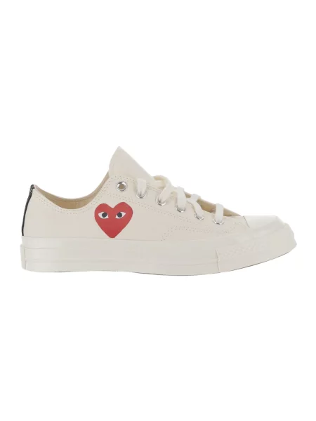 Sneakers Converse x Comme des Garçons PLAY Chuck 70 OX Milk/ Black/ Red EUR białe