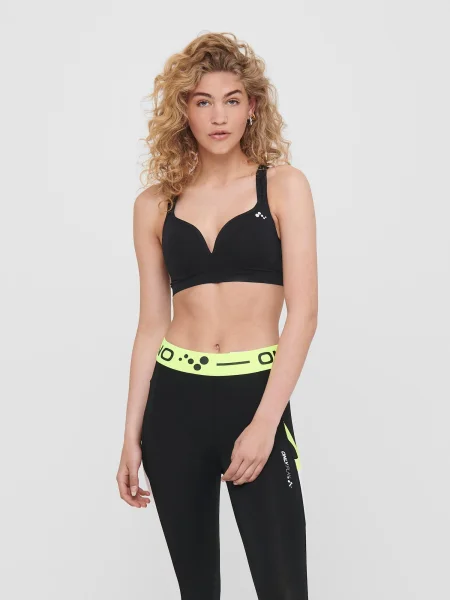 ONLY PLAY Sutien sport Martine negru / gri alb