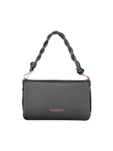 Lniana torebka Valentino Bags czarna