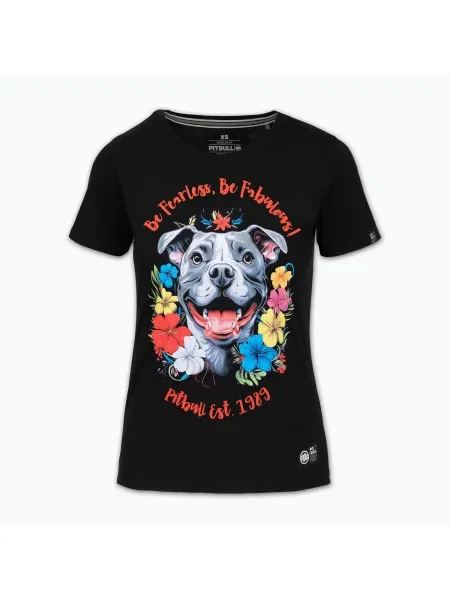 Pitbull női póló Happy Pit 2 fekete. Méret: M fekete