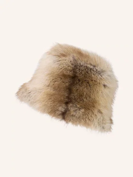 Studio Ar Klobouček Typu Bucket Hat Beau Z Umělé Kožešiny světle hnědá