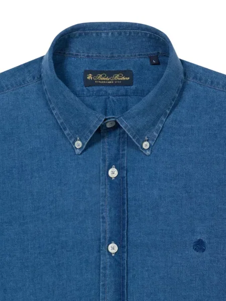 Košile Brooks Brothers s výšivkou modrá