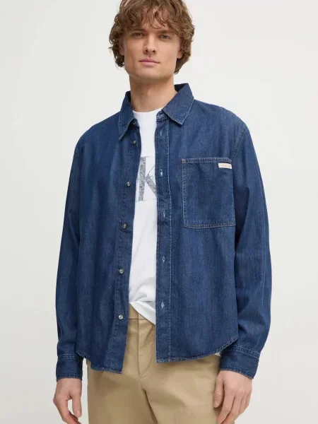 Calvin Klein Jeans дънкова риза Тъмносин синьо