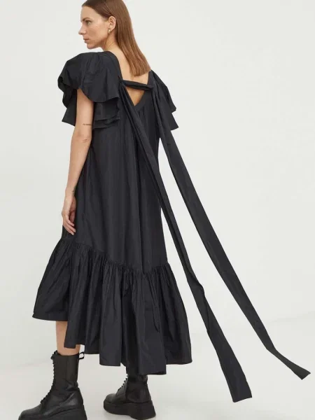 MMC STUDIO rochie midi evazati negru